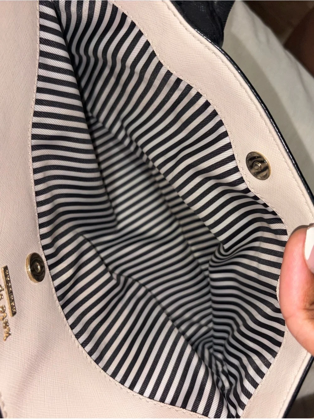 kate spade Navy, Light Pink and Black Colorblock Tote